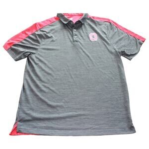The Ohio State Buckeyes Men's Red/Gray Logo Polo Shirt Sz Large NCAA Sportswear